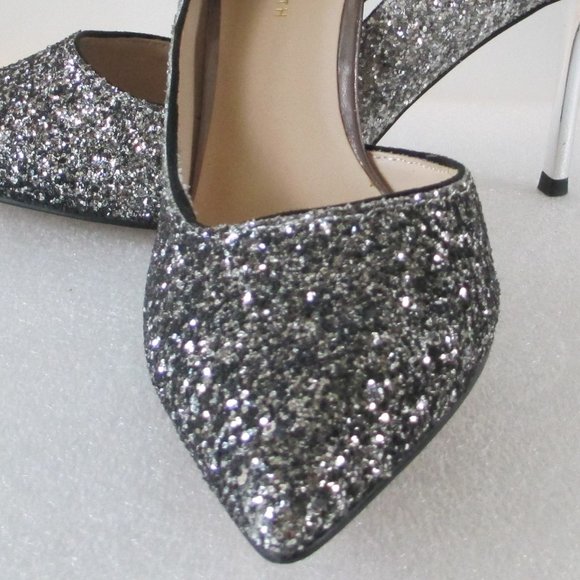 CHARLES & KEITH SILVER GLITTER PUMPS - Picture 9 of 16